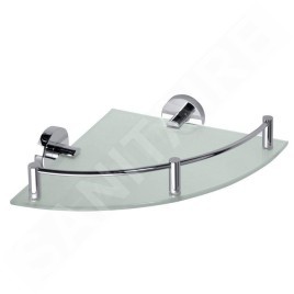 Sapho X-Round - Tablette murale, verre/chrome XR605