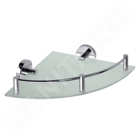 Sapho X-Round - Tablette murale, verre/chrome XR605