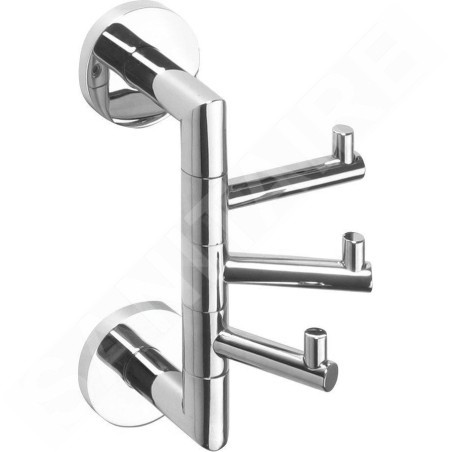 Sapho X-Round - Crochet de serviette rotatif, chrome XR211