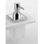 Sapho Abeline - Étagère avec distributeur et verre, 50 cm, blanc mat/chrome AE502-0101-02