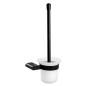Novaservis Titania Naty - Balayette de toilette murale avec support, noir/verre mat 66633,5 Novaservis Titania Naty - Balayette de toilette murale avec support, noir/verre mat 66633,5