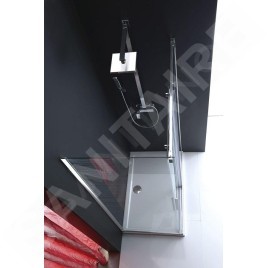 Polysan Altis Line - Paroi solide 1000 mm, aluminium poli/verre clair AL6115C