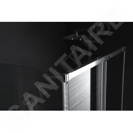 Polysan Altis Line - Paroi solide 1000 mm, aluminium poli/verre clair AL6115C