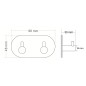 Sapho Accessoires - Crochet double autocollant, rond, inox brossé 32202 Sapho Accessoires - Crochet double autocollant, rond, inox brossé 32202