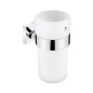 Nimco Keira - Gobelet pour brosses à dents et dentifrice avec support, verre mat/chrome KE 22058W-26