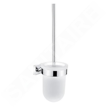Nimco Keira - Balayette de toilette murale avec support, verre mat/ chrome KE 22094WN-26