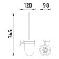Nimco Keira - Balayette de toilette murale avec support, verre mat/ chrome KE 22094WN-26