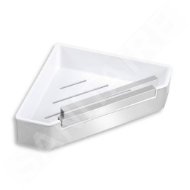 Novaservis Titania Yacore - Tablette de douche avec raclette pour cabine de douche, blanc/inox 65578,4
