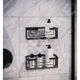 Sapho Gedy Smart - Étagère en fil de fer, 252x86x102 mm, noir mat 2419-14