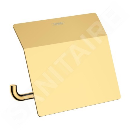 Hansgrohe AddStoris - Porte-papier toilette avec couvercle, aspect d'or poli 41753990