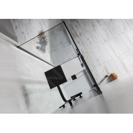Polysan Altis Line - Paroi solide Black, 800 cm, noir mat/verre clair AL5912B