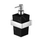 Steinberg 460 - Distributeur de savon avec support, verre noir / chrome 460 8002
