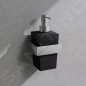Steinberg 460 - Distributeur de savon avec support, verre noir / chrome 460 8002