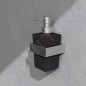 Steinberg 460 - Distributeur de savon avec support, verre noir / chrome 460 8002
