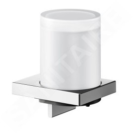 Keuco Edition 90 - Distributeur de savon avec support, verre dépoli / chrome 19152019000