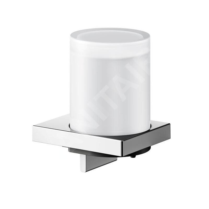 Keuco Edition 90 - Distributeur de savon avec support, verre dépoli / chrome 19152019000