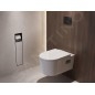 Hansgrohe XtraStoris Rock - Porte-rouleau toilette avec brosse de toilette à encastrer, avec porte, noir mat 56062670