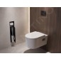 Hansgrohe XtraStoris Rock - Porte-rouleau toilette avec brosse de toilette à encastrer, avec porte, noir mat 56062670