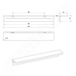 Sapho Abeline - Étagère, 60 cm, blanc mat AE600-0101