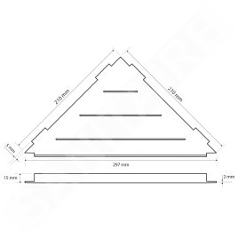 Sapho Smart - Tablette d'angle, pour joints, chromée XJ615