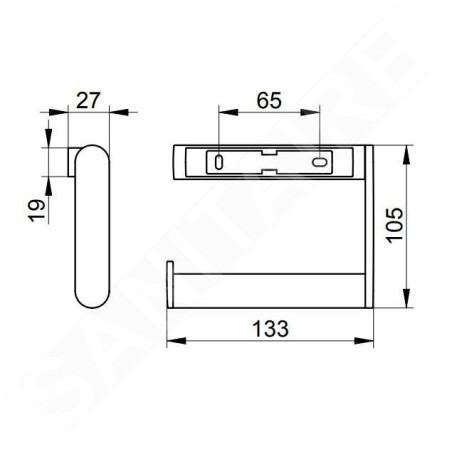 Keuco Plan - Porte-papier toilette, chrome 14962010001