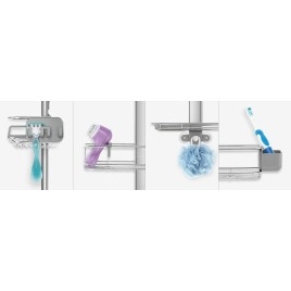 Simplehuman Accessoires de salle de bains - Tablette pour douche, réglable, inox BT1101