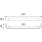 Nimco Nikau - Porte-serviettes, longueur 630 mm chrome NK 30061-26