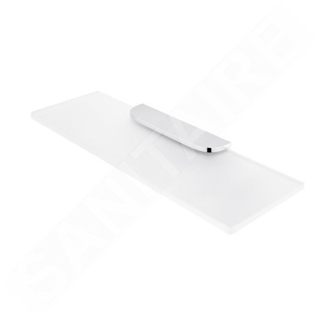 Nimco Nikau - Étagère 400 mm, verre mat / chrome NK 30091B-40-26