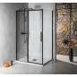 Polysan Altis Line - Paroi solide Black, 900 cm, noir mat/verre clair AL6012B Polysan Altis Line - Paroi solide Black, 900 cm, noir mat/verre clair AL6012B