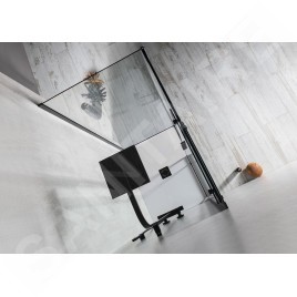 Polysan Altis Line - Paroi solide Black, 900 cm, noir mat/verre clair AL6012B