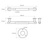 Sapho X-Round - Barre d'appui antidérapante, longueur 400 mm, inox XR505