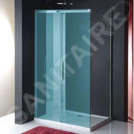 Polysan Altis Line - Paroi solide 900 mm, aluminium poli/verre clair AL6015C