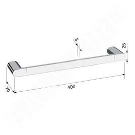 Sapho Flori - Porte-serviettes 400x70 mm, chrome RF010
