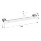 Sapho Flori - Porte-serviettes 400x70 mm, chrome RF010