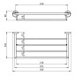 Novaservis Metalia 11 - Grand porte-serviettes deux niveaux, 500 mm, chrome 0145,0 Novaservis Metalia 11 - Grand porte-serviettes deux niveaux, 500 mm, chrome 0145,0