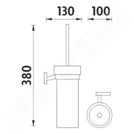 Nimco Keira - Balayette de toilette avec support, verre mat/chrome KE 22094W-26
