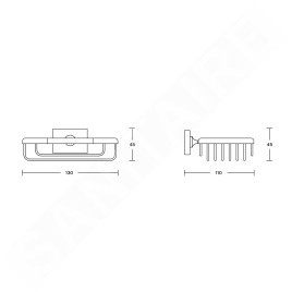 Aqualine Apollo - Porte savon corbeille, chrome 1416-03