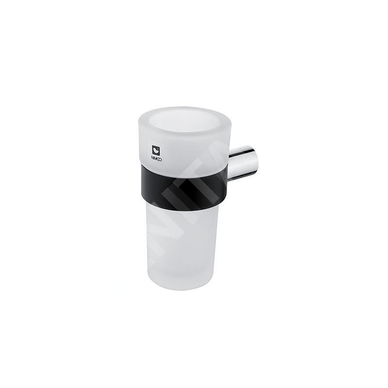 Nimco Nava - Porte-verre, noir mat/verre mat NA 28058W