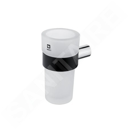 Nimco Nava - Porte-verre, noir mat/verre mat NA 28058W