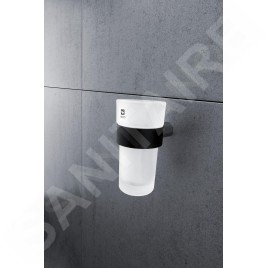 Nimco Nava - Porte-verre, noir mat/verre mat NA 28058W