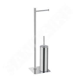 Sapho Flori - Porte-rouleaux WC avec brosse de toilette, chrome 1132