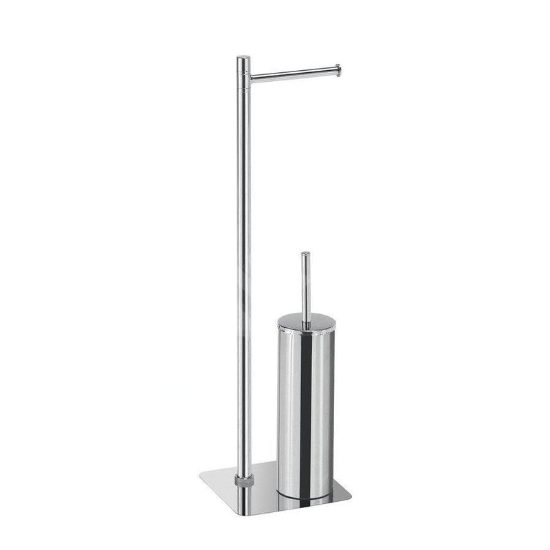 Sapho Flori - Porte-rouleaux WC avec brosse de toilette, chrome 1132