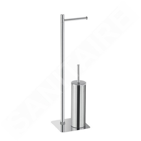 Sapho Flori - Porte-rouleaux WC avec brosse de toilette, chrome 1132