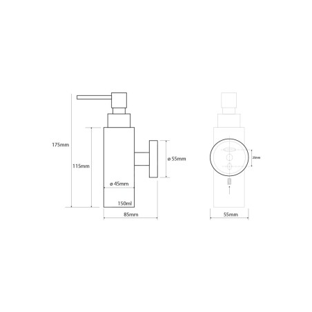 Sapho X-STEEL - Distributeur de savon, inox poli XS100