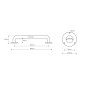 Sapho Équipement de salle de bain - Poignée pour baignoire, longeur 600 mm, inox XH512 Sapho Équipement de salle de bain - Poignée pour baignoire, longeur 600 mm, inox XH512