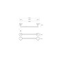 Sapho X-STEEL - Porte-serviettes, longeur 505 mm, inox XS401