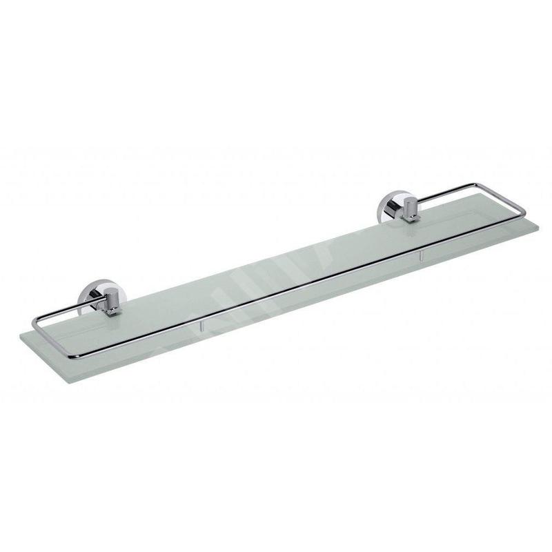 Sapho X-Round - Étagère avec barre pliante, longueur  600 mm, verre/chrome XR600
