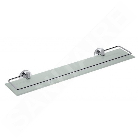 Sapho X-Round - Étagère avec barre pliante, longueur  600 mm, verre/chrome XR600