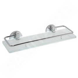 Sapho X-Round - Tablette murale, longeur 300 mm, verre/chrome XR607