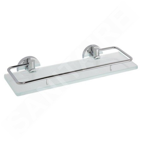 Sapho X-Round - Tablette murale, longeur 300 mm, verre/chrome XR607